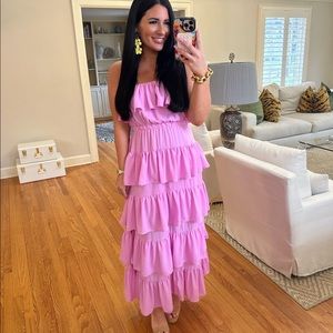 The Impeccable Pig ruffled maxi dress